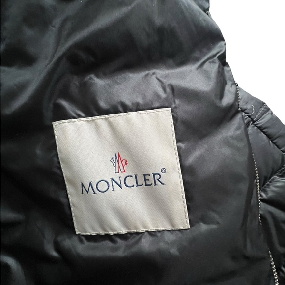 MONCLER Daurade Black Puffer Peplum Down Hooded Jacket Medium Size 2  AUTHENTIC - Picture 9 of 16